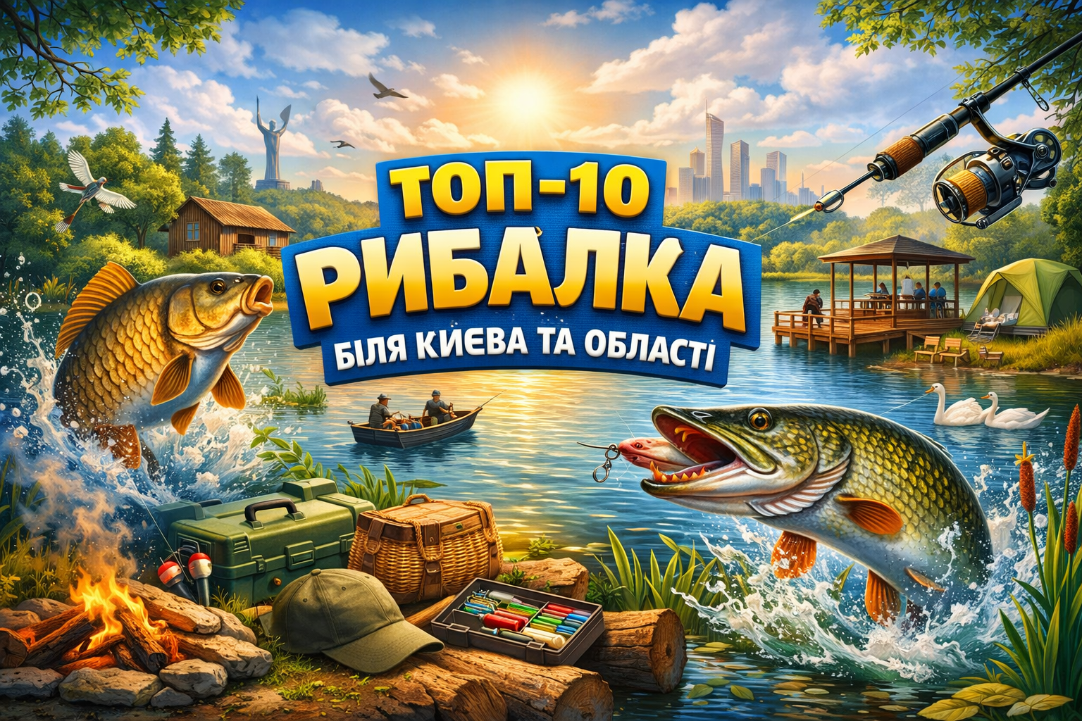 Топ 10 місць для рибалки біля Києва: перевірені локації з реальним кльовом