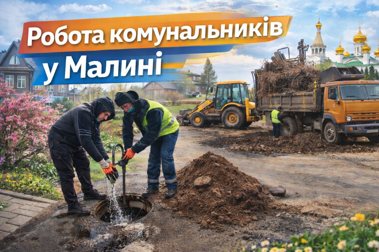 Перед Великоднем у Малині провели прибирання: як працюють КП «Екоресурс» та КП «Енергія»