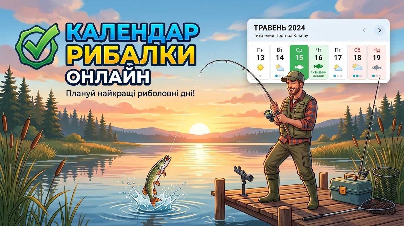 Календар рибалки на липень 2026: коли і на що клює