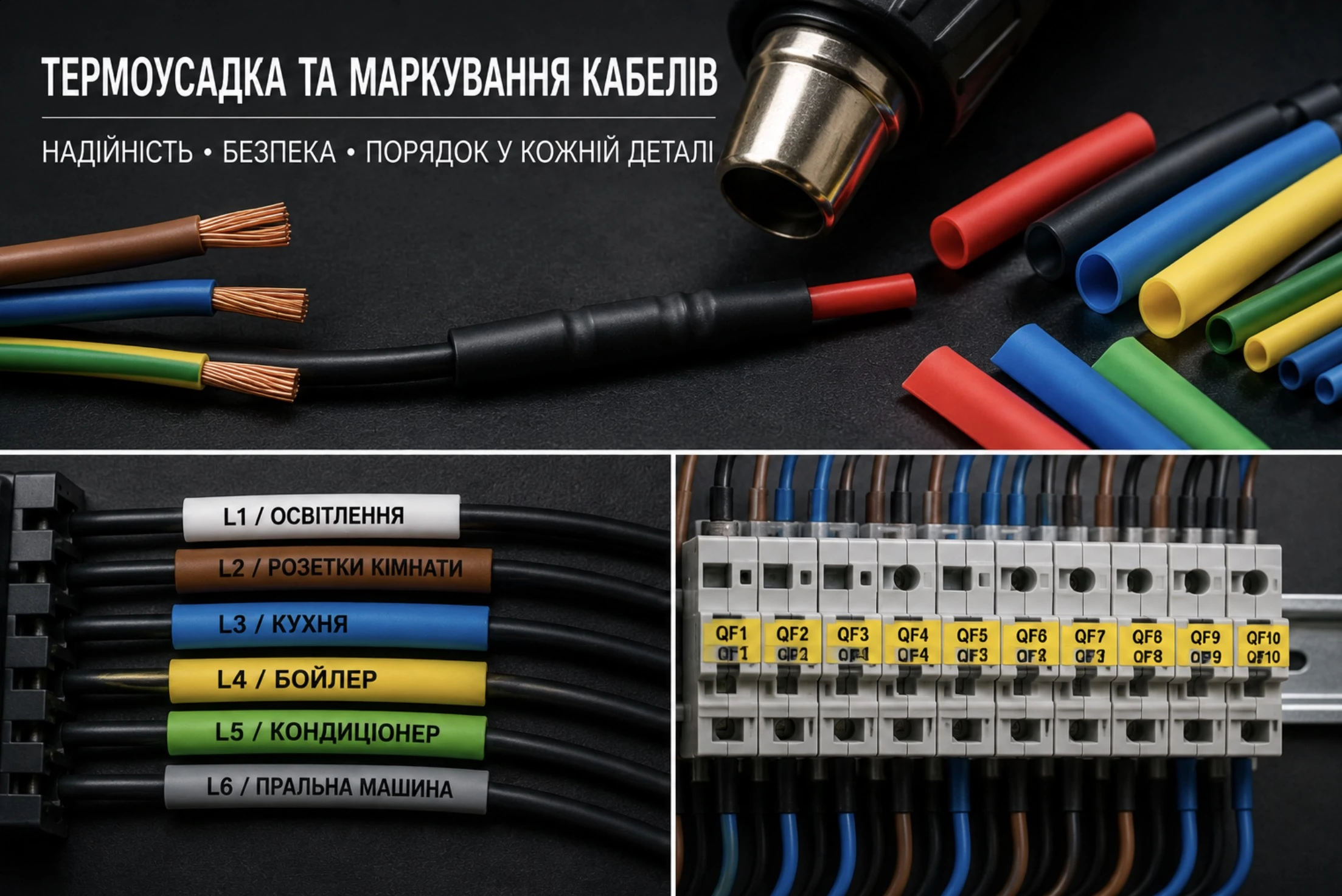 Порядок у проводці починається з деталей: термоусадка та маркування кабелів під час електромонтажу