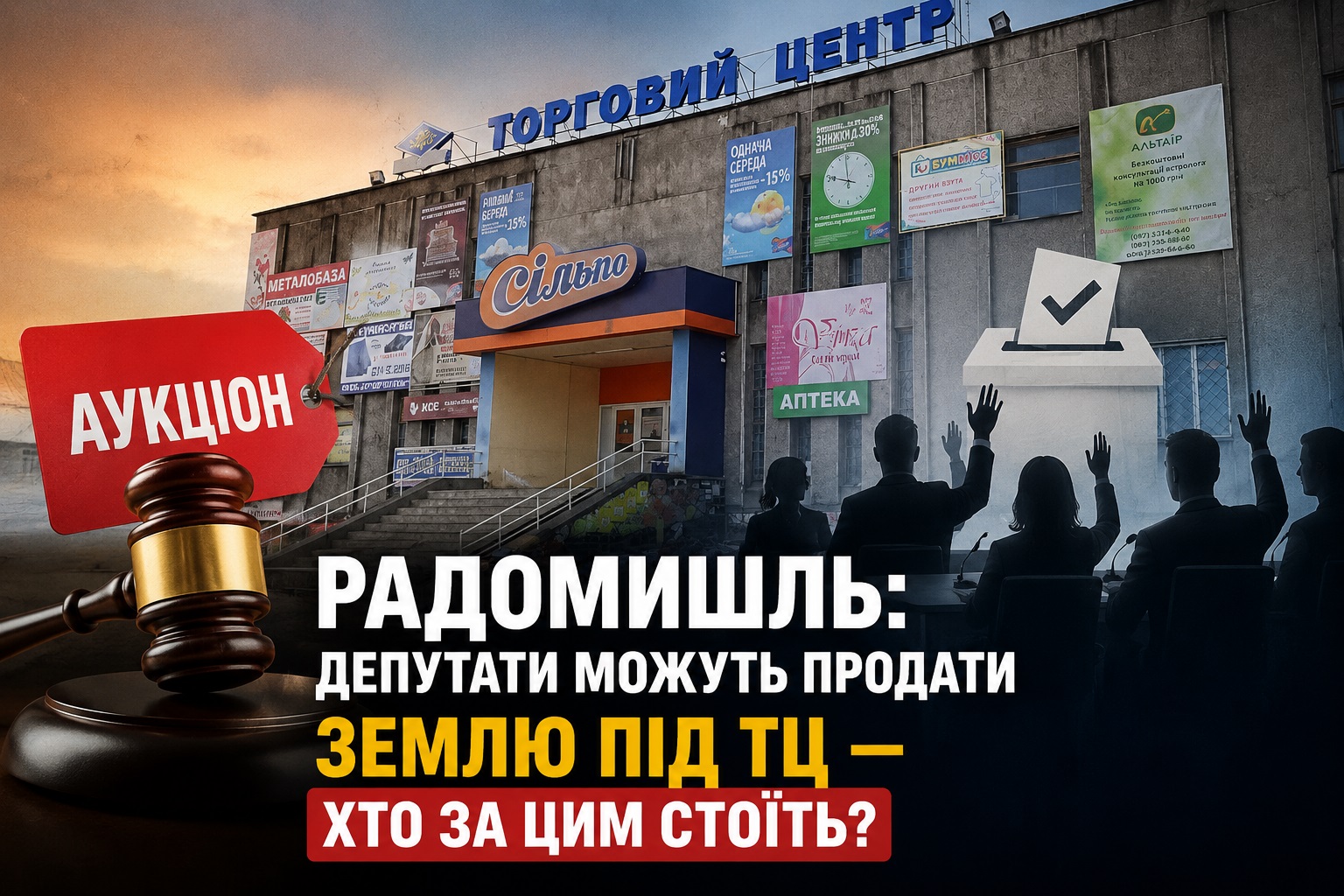 У Радомишлі депутати можуть продати землю під ТЦ — хто за цим стоїть?