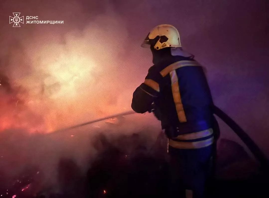 Рятувальники ліквідували пожежу на деревопереробному підприємстві у Радомишлі