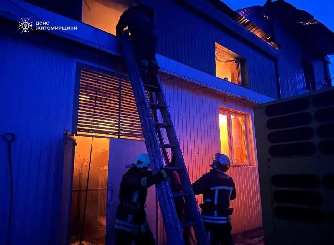 Рятувальники ліквідували пожежу на деревопереробному підприємстві у Радомишлі