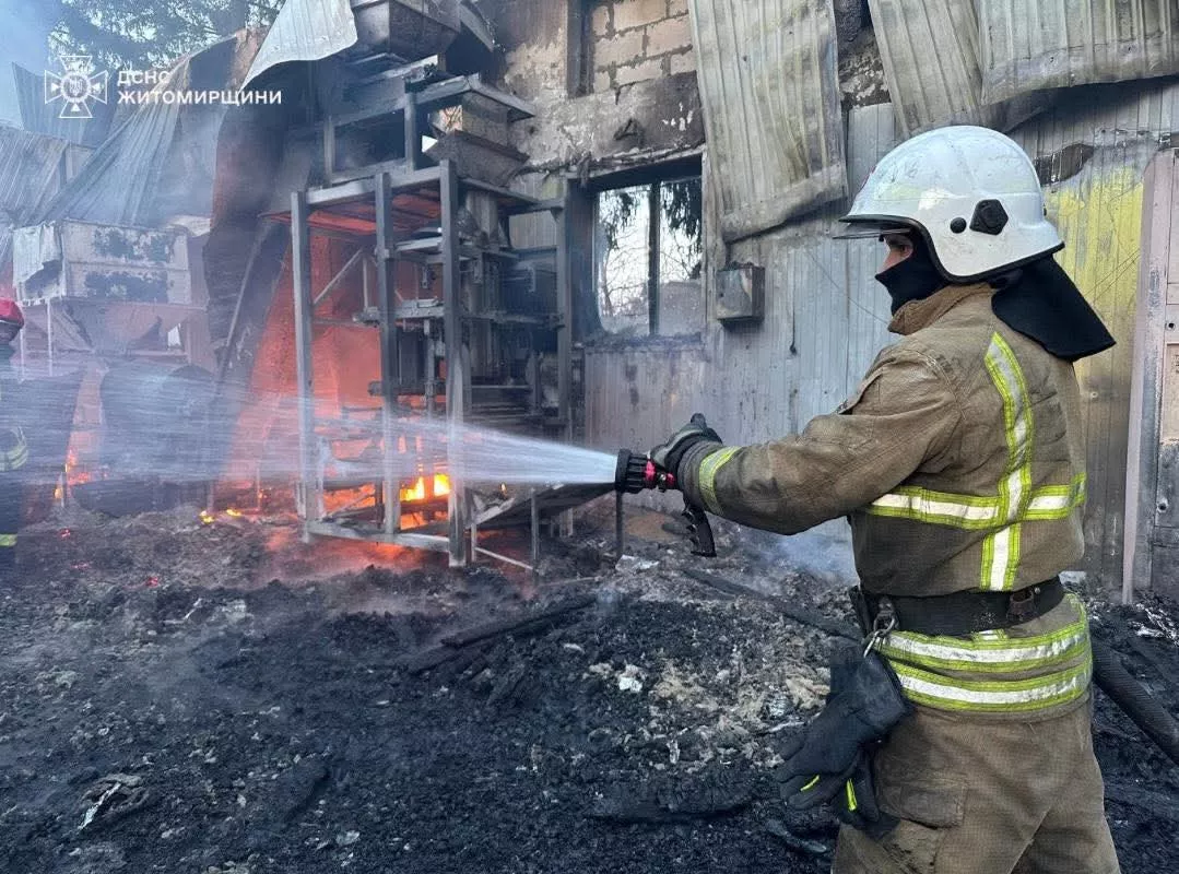 Рятувальники ліквідували пожежу на деревопереробному підприємстві у Радомишлі
