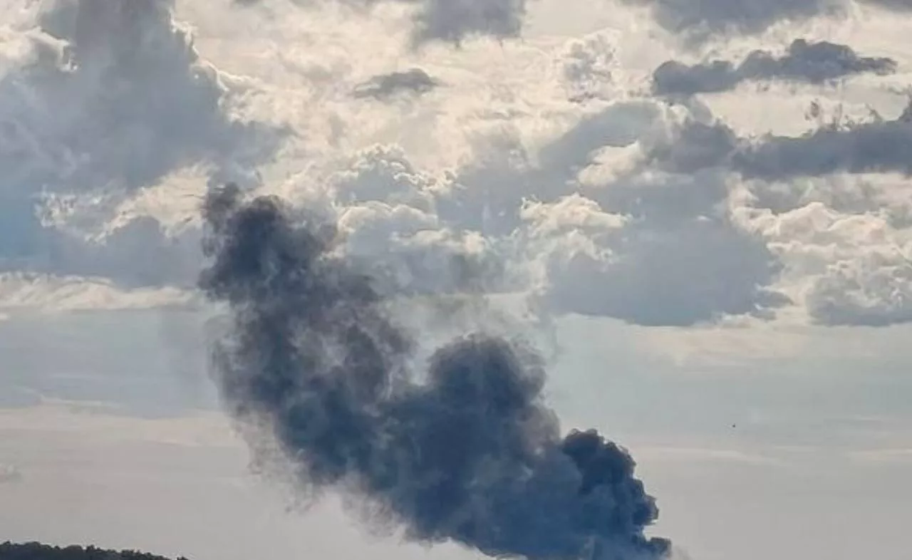 Russian drone attack hits fuel station in Zhytomyr region