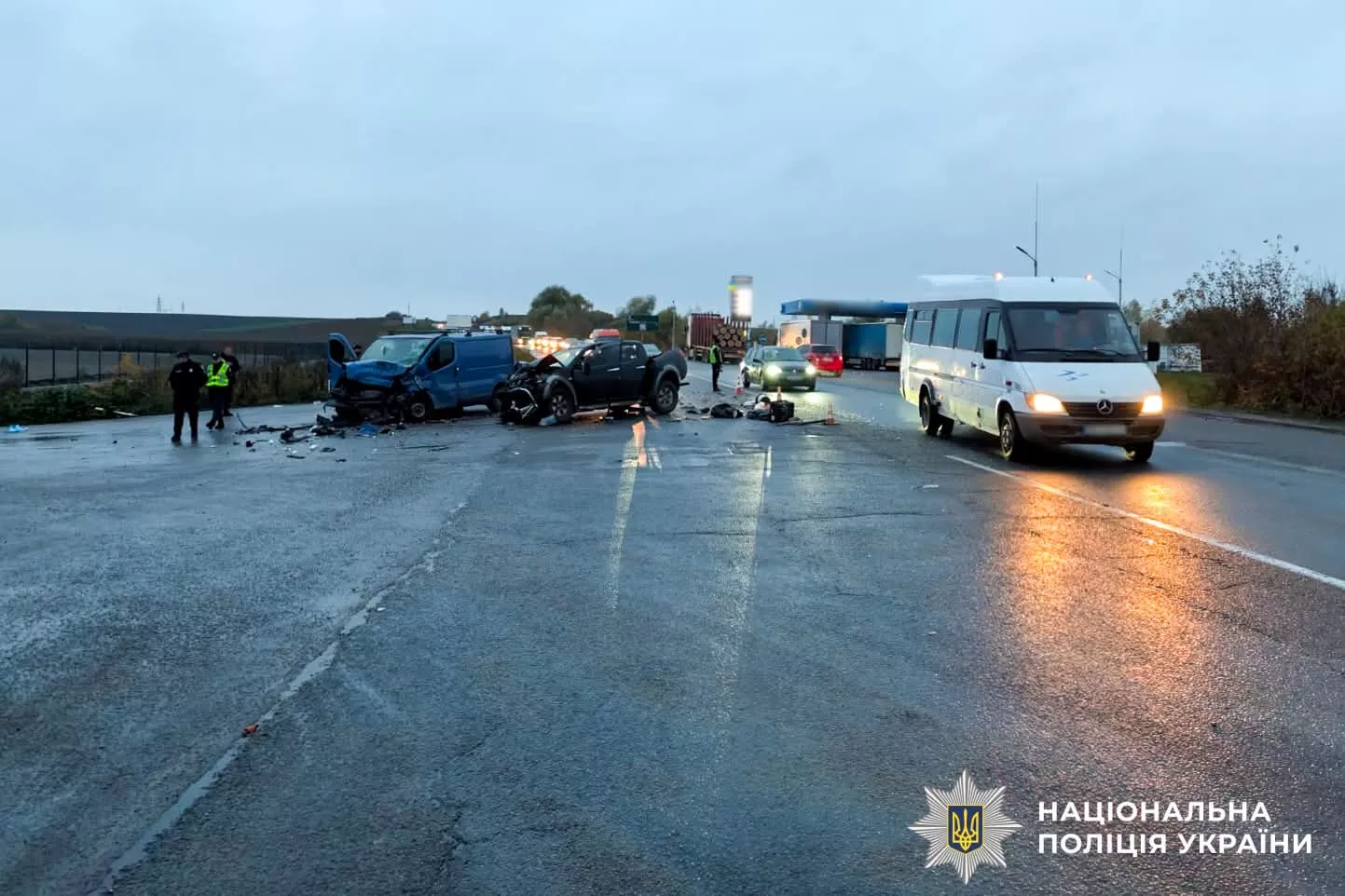 Потрійна ДТП на трасі Київ-Чоп: затримали 60-річного водія вантажівки з Житомирщини