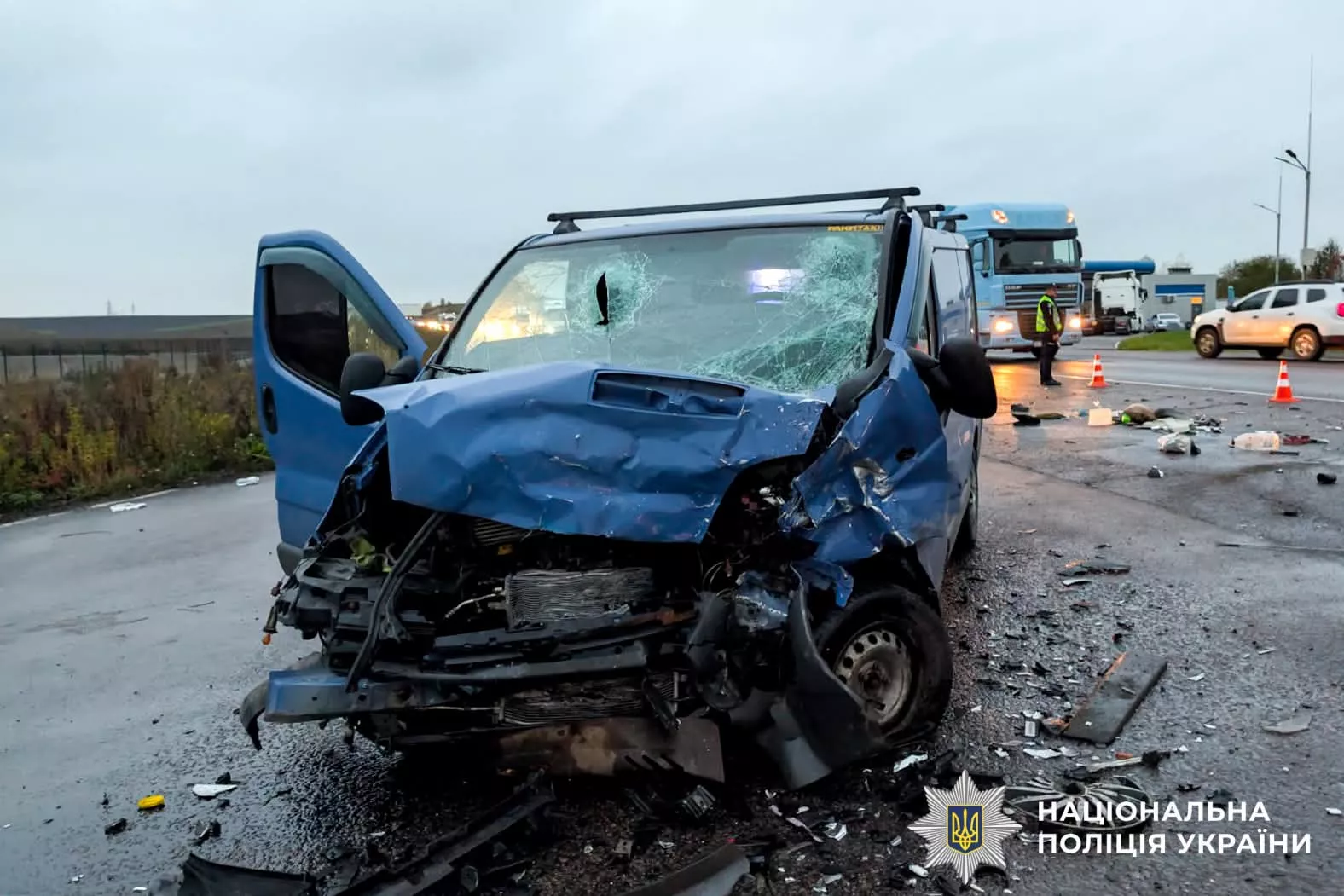 Потрійна ДТП на трасі Київ-Чоп: затримали 60-річного водія вантажівки з Житомирщини