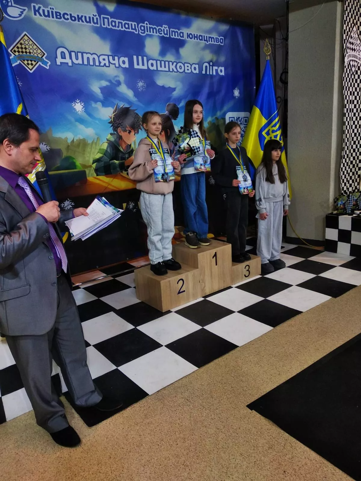 Фінал Дитячої Шашкової Ліги України відбувся у Києві: перемога Катерини Полек