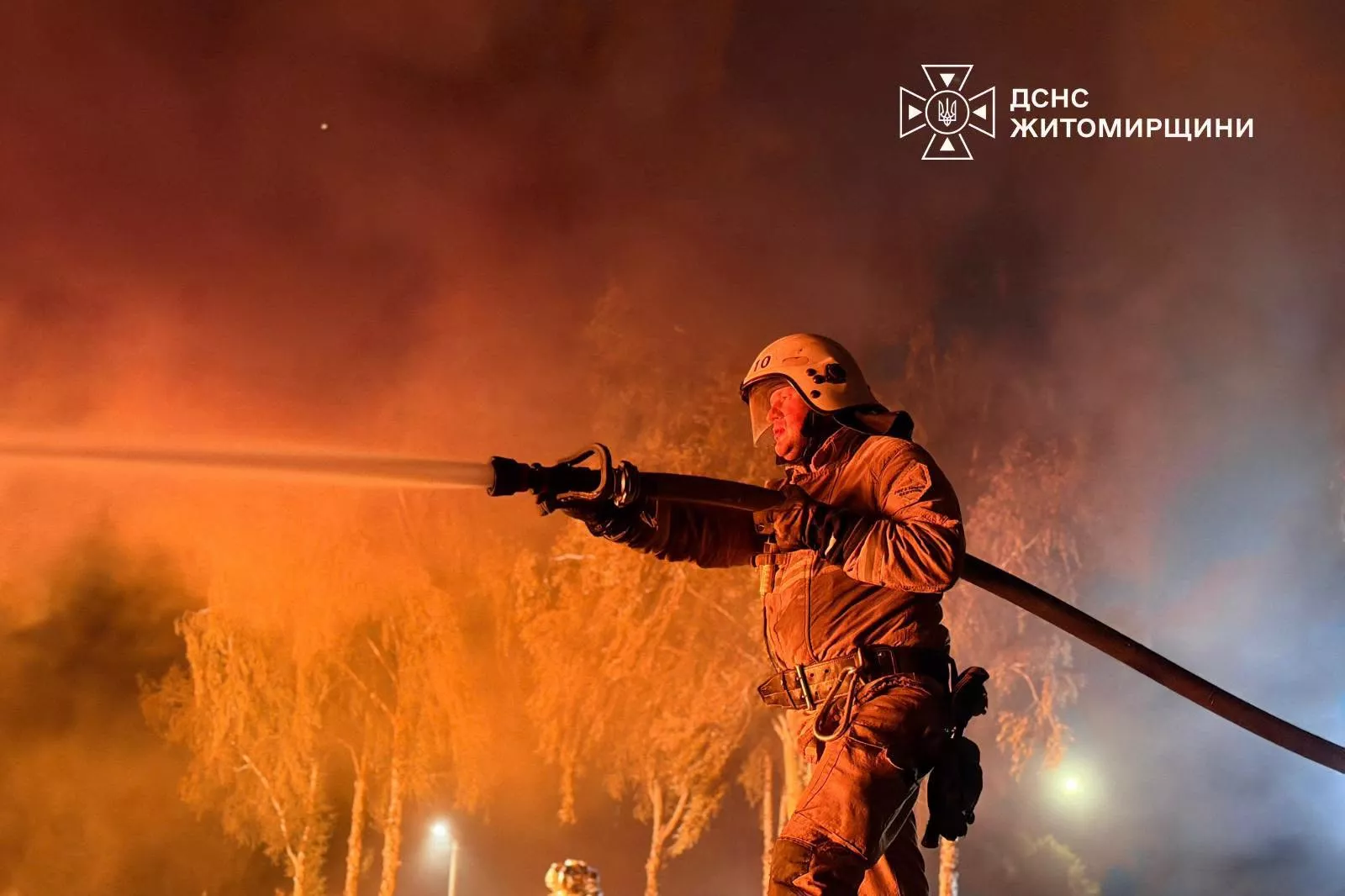 ДСНС показала наслідки атаки на Житомирщину: горіли підприємство та склад