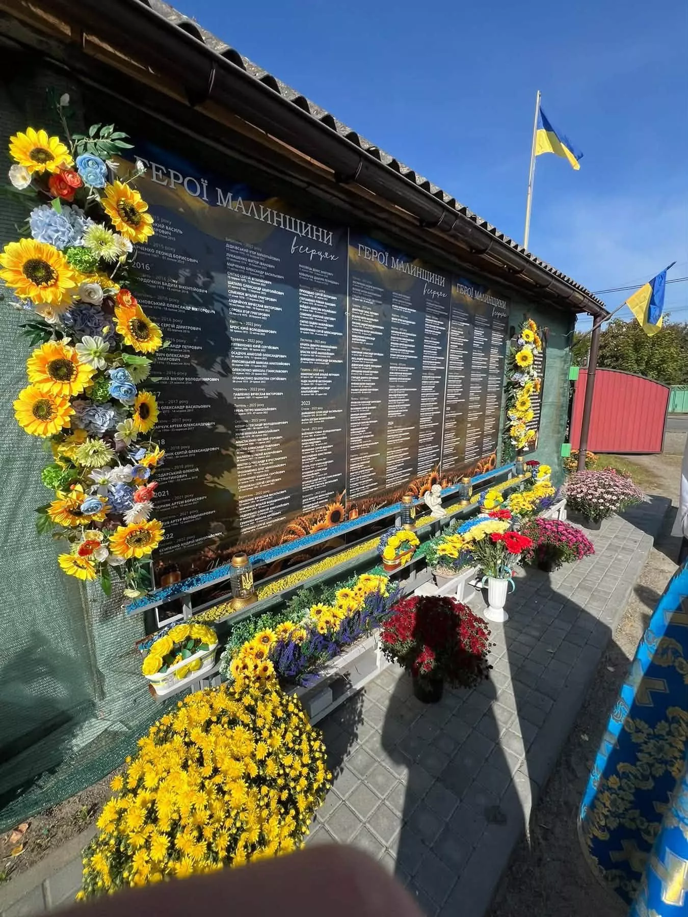 У Малині освятили оновлені стенди пам’яті полеглих Захисників