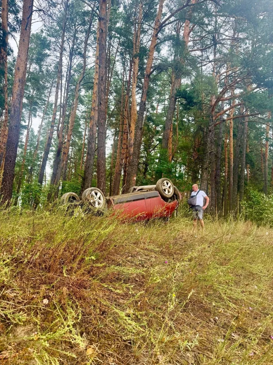 ДТП поблизу Коростишева: авто тричі перекинулося та вилетіло в ліс