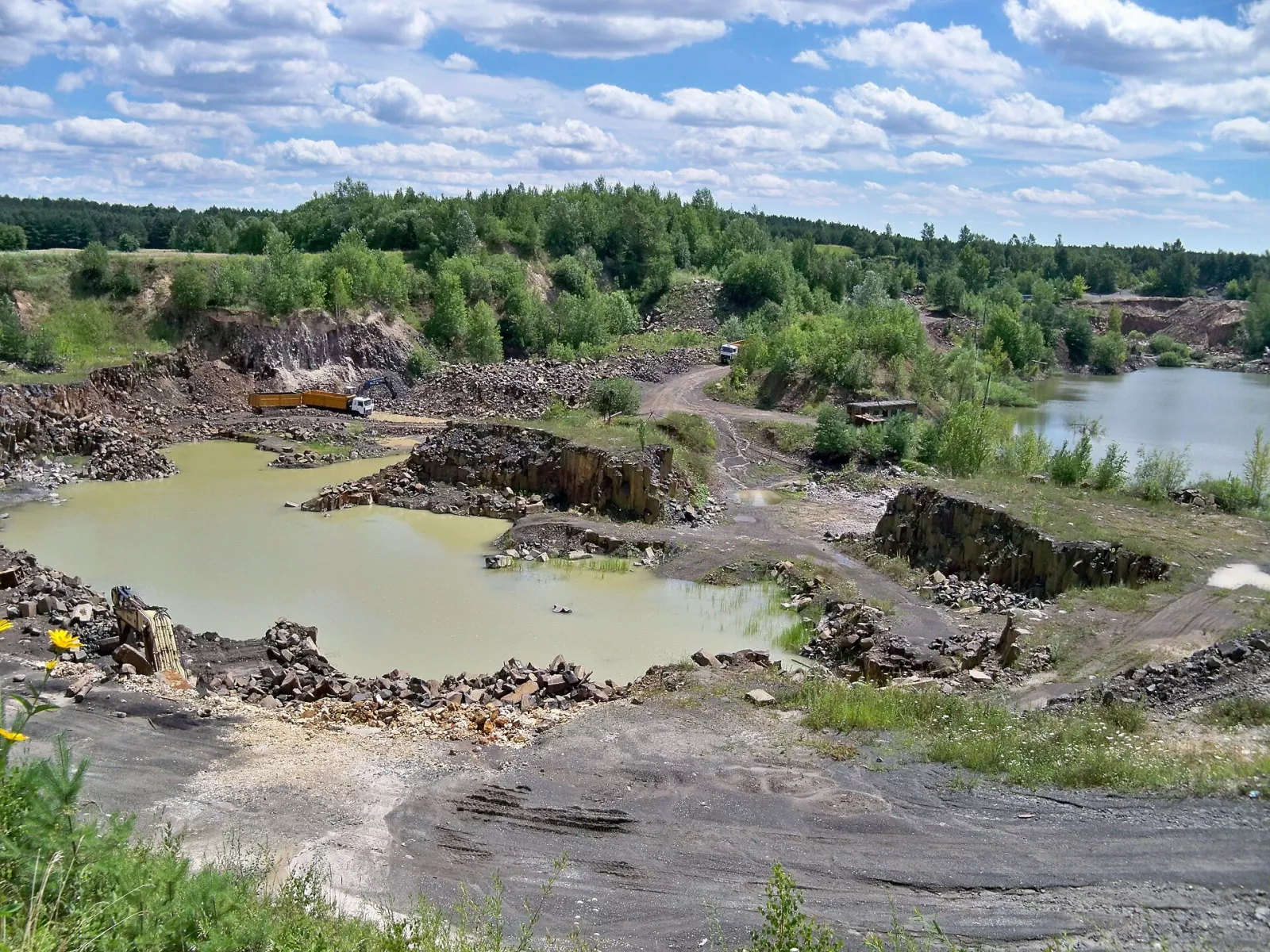 Базальтові стовпи в кар’єрі біля села Базальтове