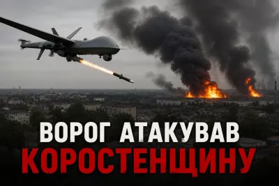 Росія атакувала Коростенський район: під ударом були об’єкти інфраструктури, в Овручі зникло світло
