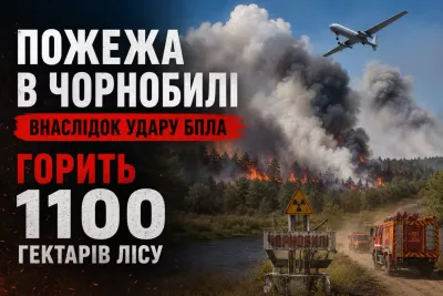 Пожежа в Чорнобилі: горить 1100 гектарів 