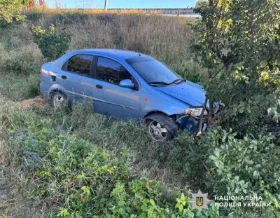 У Коростишеві п'яний чоловік викрав автомобіль і злетів у кювет