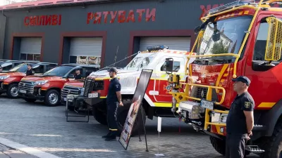 Рятувальники Житомирщини отримали 15 одиниць нової спецтехніки