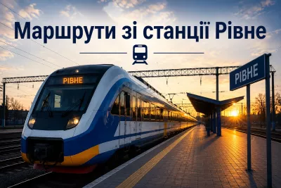 Основні приміські та регіональні маршрути зі станції Рівне