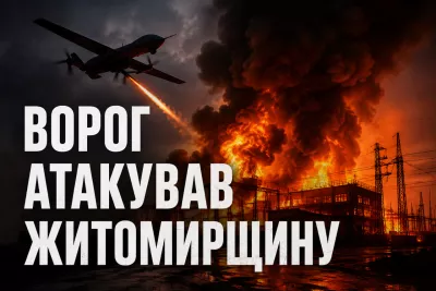 Ворог атакував Житомирщину вночі: тричі лунала повітряна тривога, є постраждалі