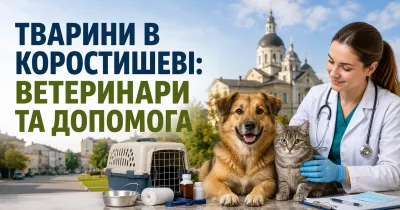Тварини в Коростишеві: ветеринарні клініки та притулки