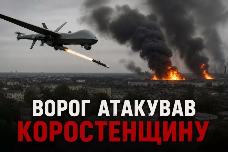 Росія атакувала Коростенський район: під ударом були об’єкти інфраструктури, в Овручі зникло світло