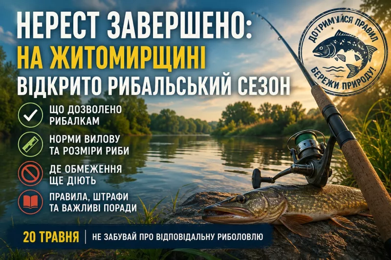 На Житомирщині завершився нерест на річках