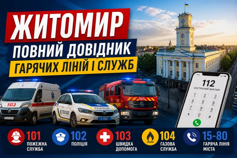 Житомир повний довідник гарячих ліній