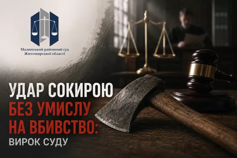 У Малині чоловік після застілля забив товариша по чарці сокирою: суд виніс вирок