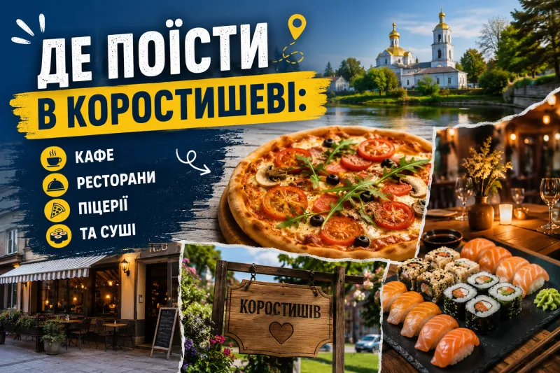 Де поїсти в Коростишеві: кафе, ресторани, піцерії та суші