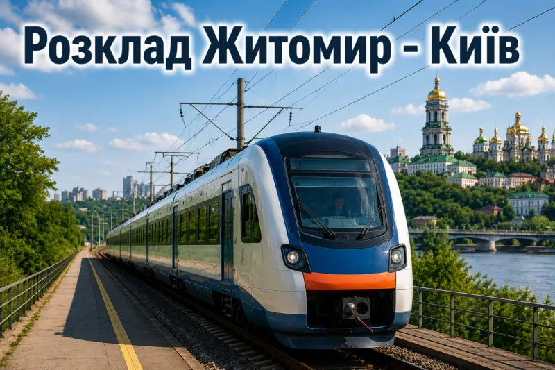 Електричка з Житомира до Києва: актуальний розклад, ціни та як дістатися до вокзалу
