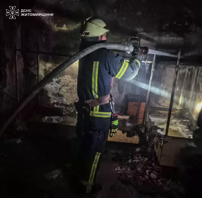 У Коростишеві під час пожежі на підприємстві загинув 46-річний чоловік