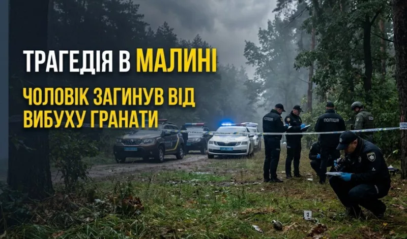 Офіційно: у Малині загинув 42-річний чоловік після вибуху гранати