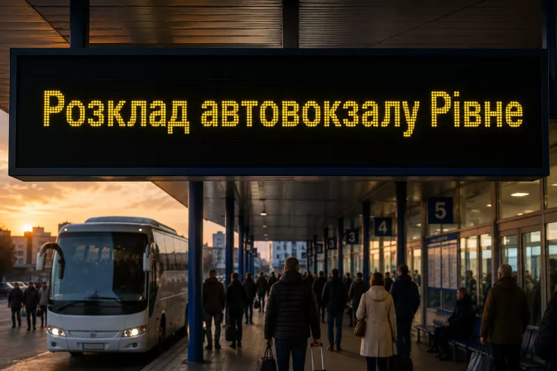 Онлайн табло автовокзалу Рівне — розклад руху й вільні місця