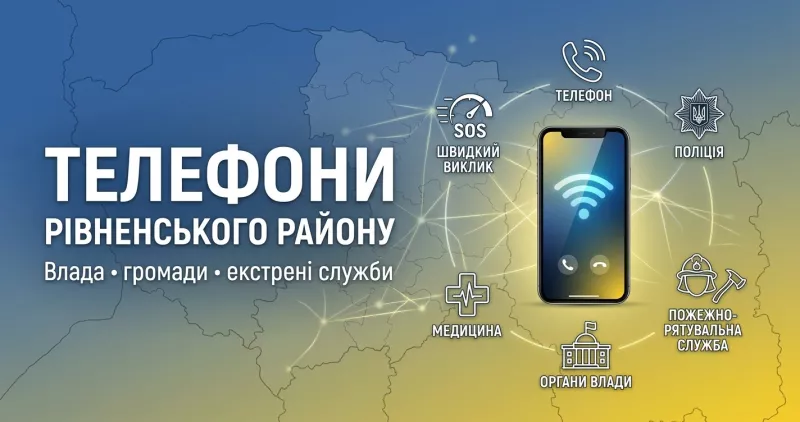 Телефони Рівненського району: громади, влада, поліція, ДСНС 