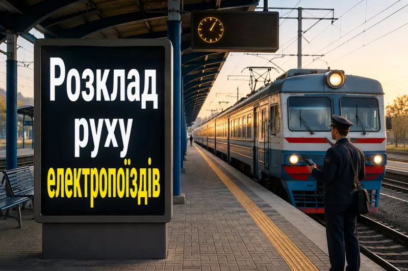 Електрички Київ — Малин — Коростень — розклад по станціях