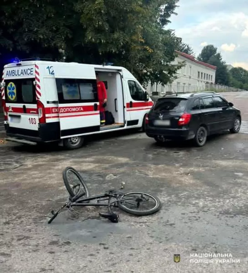 У Коростишеві 13-річний велосипедист потрапив під колеса авто